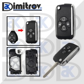 Кутийка ключ 4 бутона модел 4 Toyota Avalon Camry Corolla Crown Land Cruiser Prado RAV 4 REIZ Tarago Venza